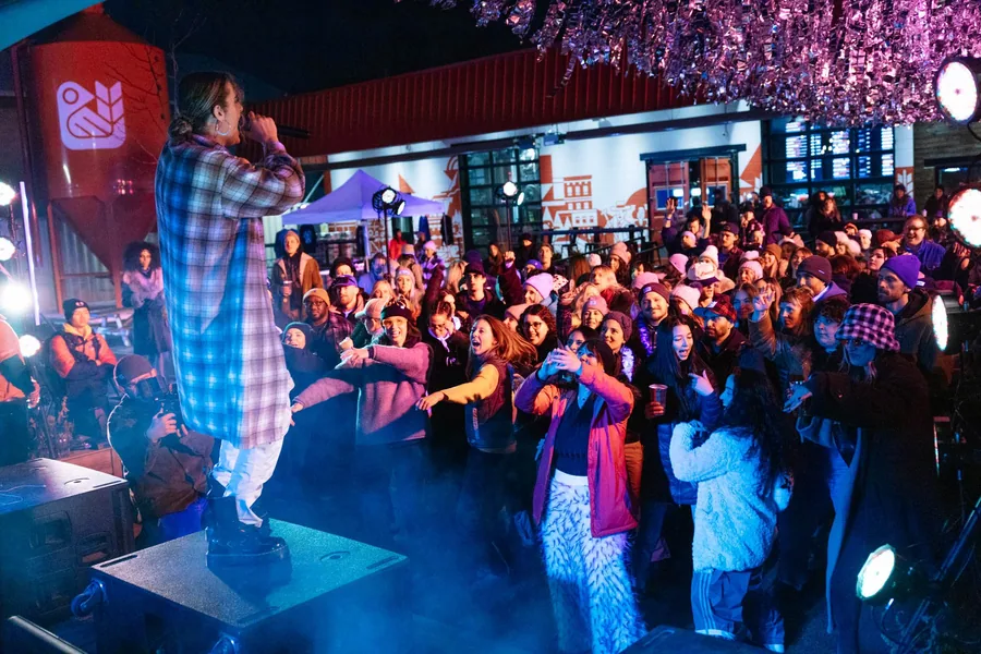 A Fireside performance in progress